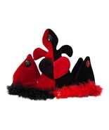 Vintage Alice in Wonderland by elope Red Black Jester Crown Hat Headpiece - $19.80