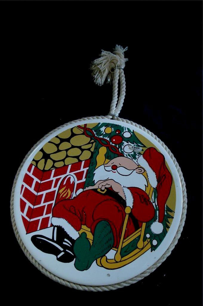 Nice Ceramic &quot;Santa the Morning After&quot; Trivet, CUTE - $1.97