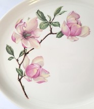 Vintage Apple Blossom Serving Platter Pink Green White Unmarked 11.5&quot;x9&quot; - £13.42 GBP