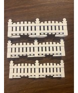 Vtg Dept 56 Snow Village - Set of 3- White Metal Picket Fence - $19.79