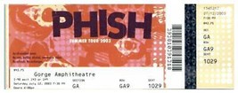 Phish Untorn Concerto Ticket Stub Luglio 12 2003 Pettirosso Amph. George, - £43.94 GBP