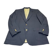 John Alexander Blazer Jacket Men&#39;s Navy Blue Notch Lapel Single-Breasted Classic - $39.66