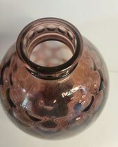 Purple Amethyst Vase with Stopper Coin Dot Honeycomb Pattern image 3