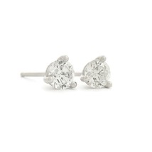 Round Diamond Stud Earrings 14K White Gold 3-Prong Martini, .62 CTW - £1,405.73 GBP