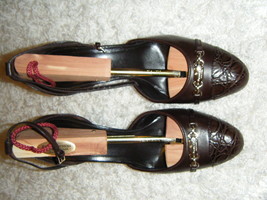 Gucci Chocolate 3.5 Inch Heel With Gold Gucci On Front Worn Twice $650 Wow - £187.00 GBP