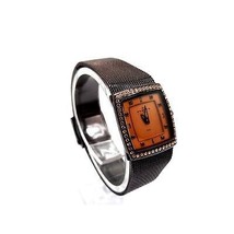 Skagen Watch Women 21mm Square Brown Dial New Battery 7 Jewels Working - £35.52 GBP