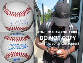 Jorge Mateo San Diego Padres Oakland A&#39;s signed autographed baseball COA proof - £63.30 GBP