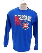 Majestic MLB Chicago Cubs Blue 2016 World Series Champions T Tee Shirt Men&#39;s  - £19.97 GBP