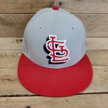 St Louis Cardinals New Era 59FIFTY Used Fitted 7 1/4 Hat Gray Red Nice S... - £15.54 GBP