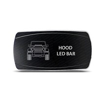 CH4x4 Rocker Switch Jeep JK Hood LED Bar Symbol - Horizontal - Blue LED - £12.65 GBP