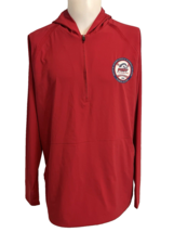 Sport-Tek Men&#39;s Pony Baseball Hooded 1/4 Zip Activeweare Pullover Red XL - $423.89 MXN