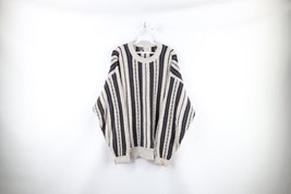 Vtg 90s Coogi Style Mens Large Ed Bassmaster Rainbow Striped Knit Dad Sweater - £54.33 GBP