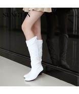 2019 PU Leather Knee High Boots Fashion  Autumn Winter - £35.01 GBP
