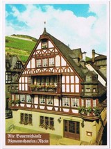 Germany Postcard Assmannshausen Alte Bauernschänke Hotel Restaurant - £1.63 GBP