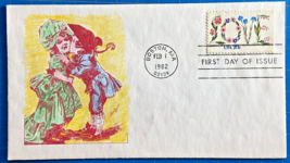 US #1951 20¢ Love Printed &amp; Hand Painted First Day Cover / FDC Riggs Cachet 1982 - £3.20 GBP