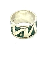 Vintage Sterling Silver Signed GM Hecho En Mexico Taxco Inlay Turquoise ... - £42.84 GBP