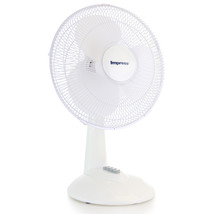 Impress 12 Inch 3 Speed Oscillating Table Fan in White - £38.53 GBP