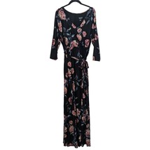 Isabel Ingrid Maternity Maxi Dress Women&#39;s Size Medium Black Floral Prin... - £15.17 GBP