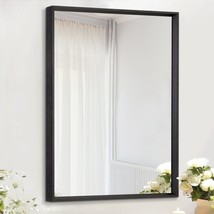 Aazzkang Black Wall Mirrors: Rectangular Metal Framed Modern Decorative Vanity - $31.98