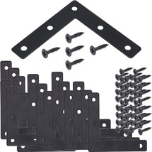 20pcs Black L Flat Shape Braces Corner Bracket, 80x80 mm Decorative Corner  - $22.79