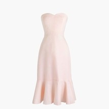 NWT Women Size 14 J. Crew Pink Strapless Ruffle-Hem Off Shoulder Dress i... - $63.70