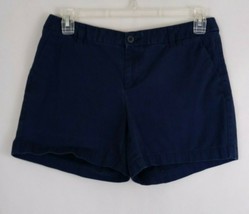 Merona Women&#39;s Navy Blue 100% Cotton Booty Shorts Size 10 Inseam 5&quot; - $14.50