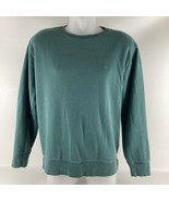 Express Men&#39;s Med Crewneck Pullover Comforter Sweatshirt Logo Sea Emeral... - $33.61