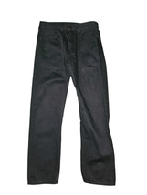 Levis 505 Regular Fit Denim Black Jeans Mens 32x30 White Tab Straight Leg - $17.10