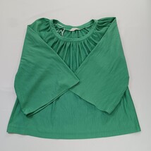 Vintage Koret Round Neck Women’s Green Huge Sleeves Pullover Blouse Chest 41" image 13