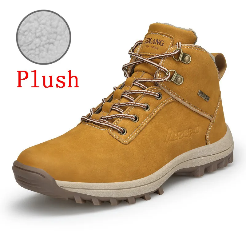 Outdoor Fashion Leather Men Boots Comfortable Men Shoes Waterproof Ankle Boots S - $89.81