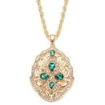 New Morocco Gold Color Long Pendant Necklace for Women Caftan Flower Bijoux Indi - £9.66 GBP