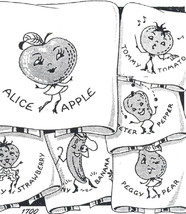 Alice Apple &amp; More Anthro Fruit TOWELS embroidery &amp; applique pattern mo1... - £3.99 GBP