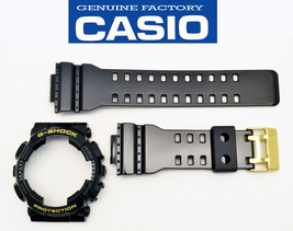 Casio GA-110GB  Watch Band STRAP &amp; bezel G-Shock BLACK Shiny Strap Rubber  - £69.27 GBP