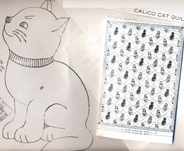 Vintage applique &amp; embroidery CALICO CAT Quilt Pattern pattern LW1583  - $93.13 MXN
