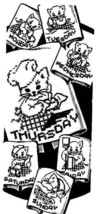 Kitten DOW days of week kitchen Towels embroidery cross stitch pattern mo5418 - £3.93 GBP