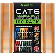 GearIT Cat6 Cable 3 ft (100-Pack) - Cat6 Ethernet Cable, Cat 6 Ethernet Cable, C - £276.19 GBP