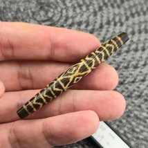 Rare Pattern Large South Asian Burmese Old Palmwood pyu Pumtek Amulet Bead - $1,049.17 MXN