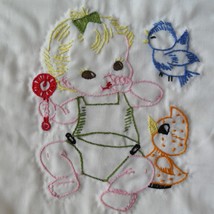 Baby's embroidered crib cover pattern AB7009 - $5.00