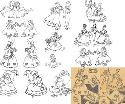 1930&#39;s Old Fashioned Figures -People embroidery pattern mo548   - $5.00