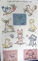 10 Baby Animals for Trimming embroidery pattern Mc1253  - £3.95 GBP