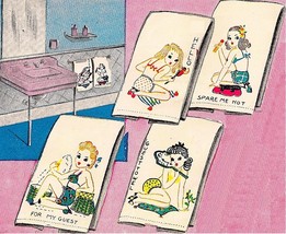 Pin Up Girls Bath Towels applique &amp; embroidery pattern V138 - $95.18 MXN