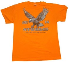 Sturgiss Shirt Adult Large Black Hills Rally Flaming Eagle Orange 2014 Men - $17.48