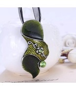 Green Leaf Necklace Size: Adult, Color: Green, Material: Metal - $13.85