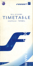 FINNAIR | March 25, 2001 | Timetable - £3.92 GBP