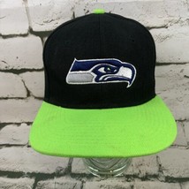 Seattle Seahawks Black Green Ballcap Hat Snapback - £11.43 GBP