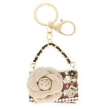  Fashionista Rose Pearl Charm Keychain - $24.75