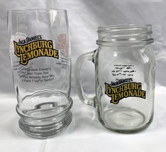 2 Jack Daniels Whiskey Lynchburg Lemonade Mug &amp; Glass Downhome Punch Tea Recipes - £22.98 GBP