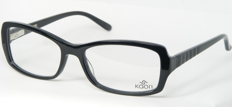 KAORI 12000 col. 101 BLACK EYEGLASSES GLASSES PLASTIC FRAME 53-16-135mm - $69.30