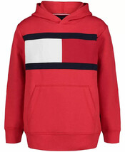 TOMMY HILFIGER  Big Boys Pieced Flag Pullover Hoodie M(12-14) - $37.39