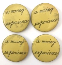 A Morning Experience Button Pin Lot of 4 2.25&quot; Crafting Harvest Yellow - £4.60 GBP